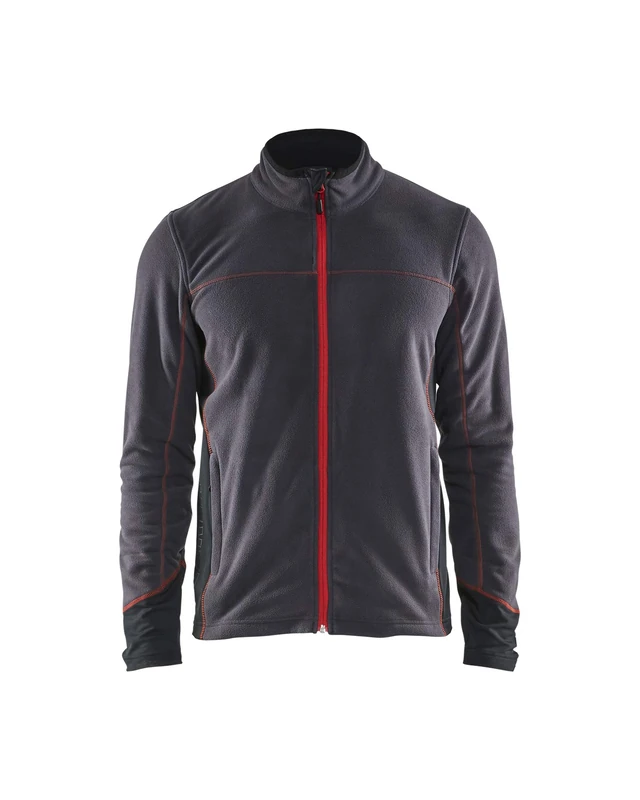 Blakläder 499510109756XXL Size 2X-Large Micro Fleece Jacket - Dark Grey/Red
