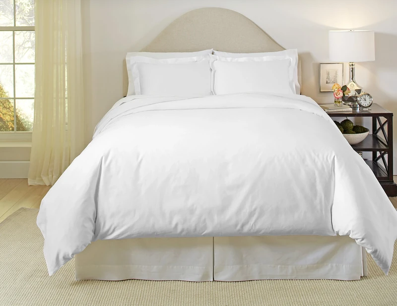 pointehaven 500 Thread Count Duvet Set, King, White
