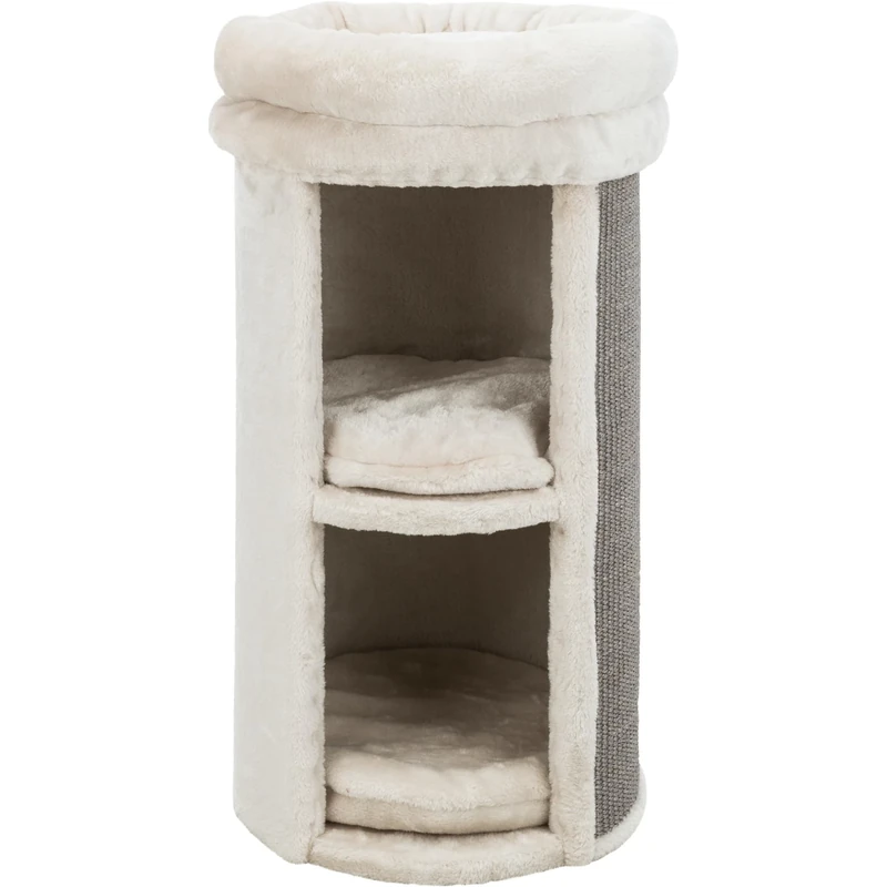 Trixie Mexia 2-Story Cat Condo Tower, Top Platform with Removable Bed, Removable Cushions 15.75 x 15.75 x 29 inches