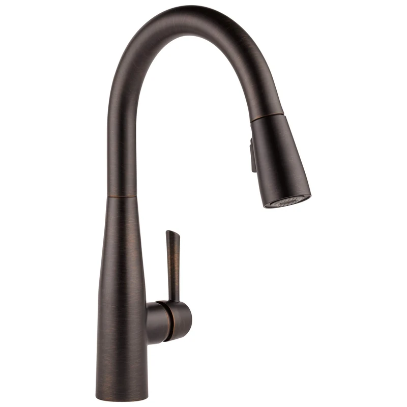 Delta Faucet 9113-RB-DST Essa Single Handle Pull-Down Kitchen Faucet with Magnatite Docking and Touch-Clean Spray Head, Venetian Bronze