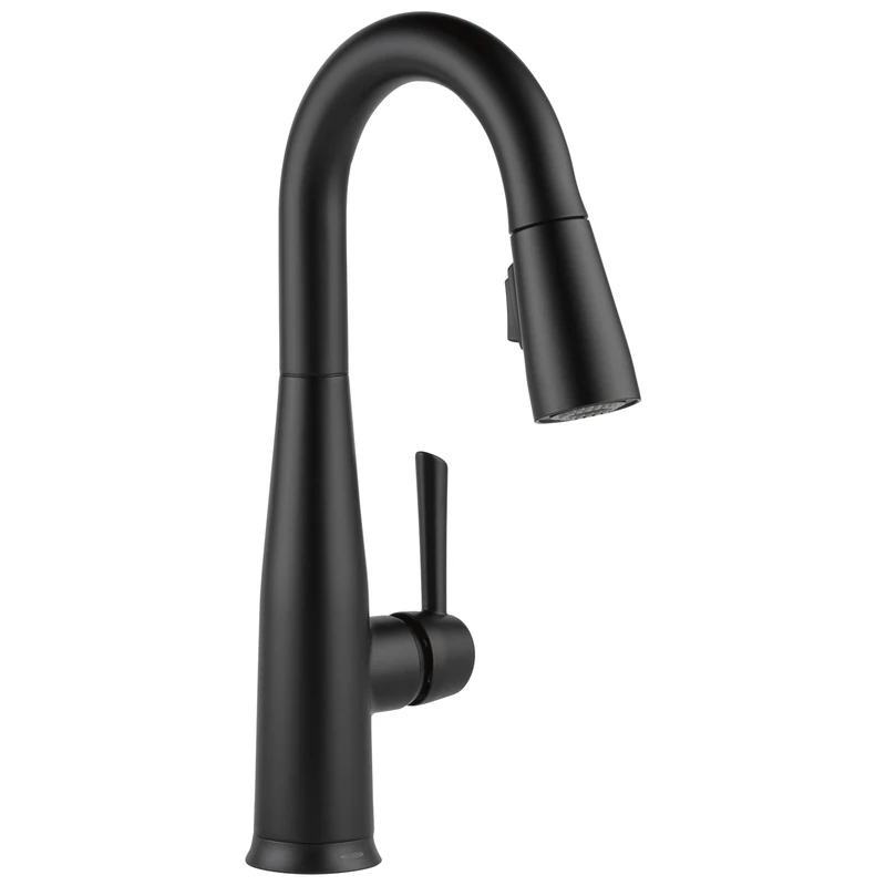 DELTA Essa Touch Bar Faucet, Matte Black, Single Hole, Wet Bar Faucet with Pull Down Sprayer, Touch2O Technology