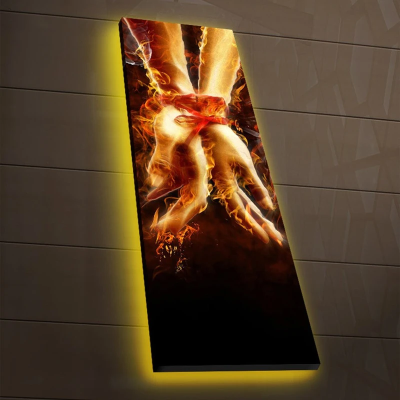 Group Asir LLC 3090DACT - 53 Decorative Led Shining Illuminated Painting Canvas, Multi-Colour