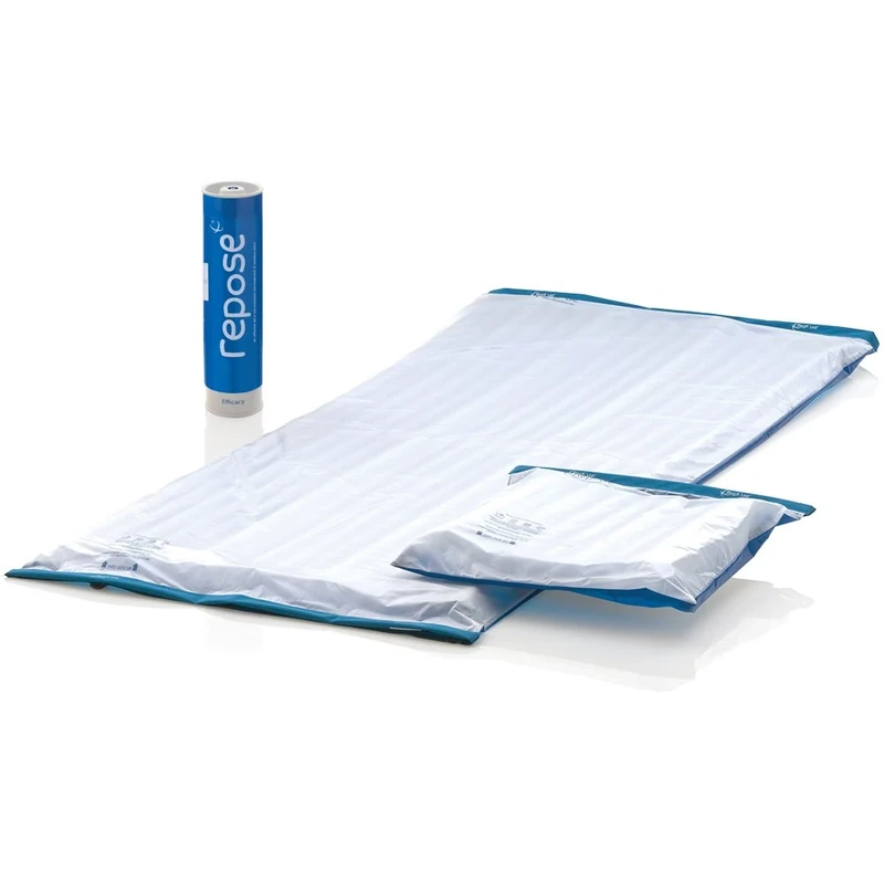 Repose - Pressure Relieving Single Mattress Overlay, Cushion and Manual Pump - Inflatable Pressure Mattress and Cushion - Clinically Proven to Prevent Bed Sores and Pressure Ulcers