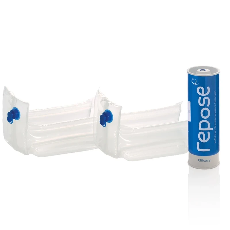 Repose - Pressure Relieving Foot Protector with Manual Pump - Inflatable Pressure Cushion for Feet and Heels - Clinically Proven to Prevent and Relieve Pressure Foot Ulcers - Standard Size, Pair - Image 1