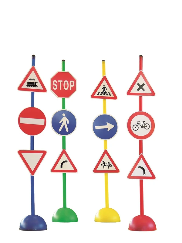 italveneta Teaching 033 – Set 12 Road Signs with Plastic Base, Model A, - Image 1