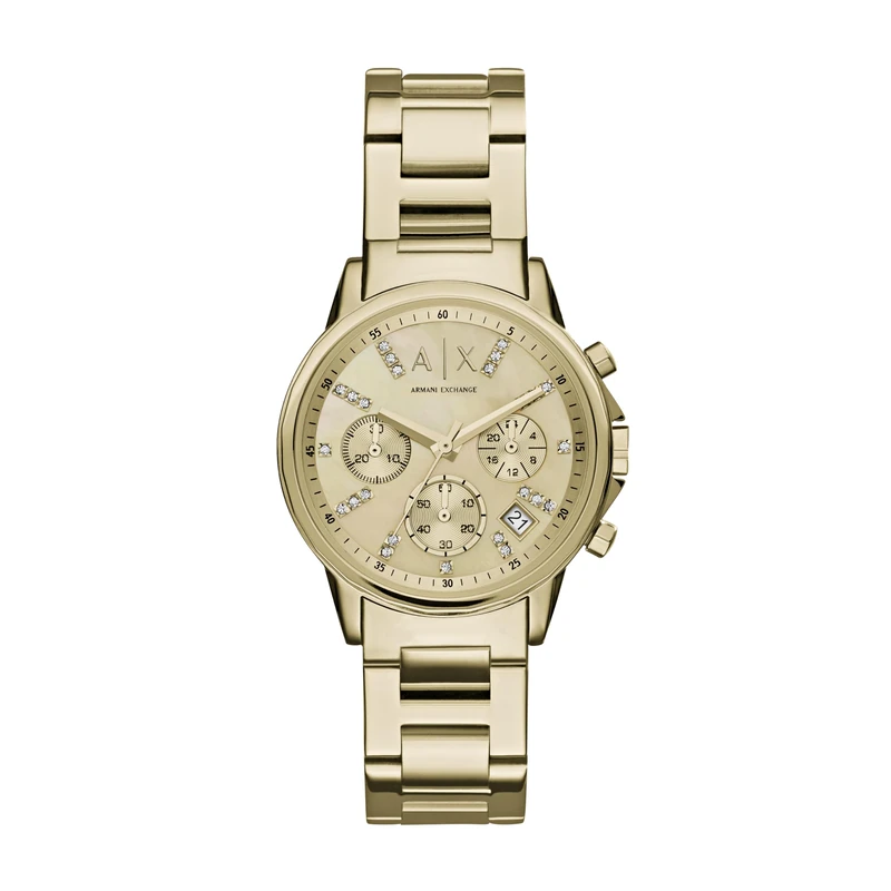 Armani Exchange Lady Banks AX4327 Gold Watch for Women - Image 1