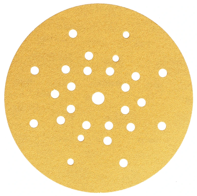 Mirka Gold Universal Sanding Paper Ø 225mm Hook & loop 27-hole/grit P80 / 25/pack/For drywall sanders, wall and ceiling sanders/For sanding plaster, filler, chipboard, wood, varnish