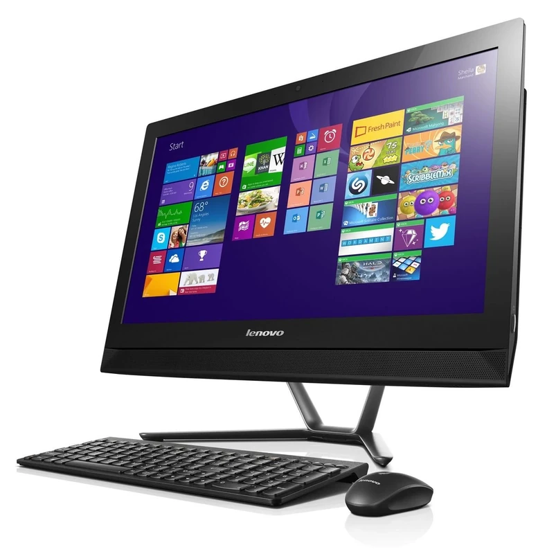 Lenovo C50 23-Inch HD All-in-One Desktop PC (Intel Core i5-5200U 2.2 GHz, 8 GB RAM, 1 TB HDD, DVD-RW, WLAN, Bluetooth, Camera, Nvidia Geforce 820A 2G Graphics) - Black