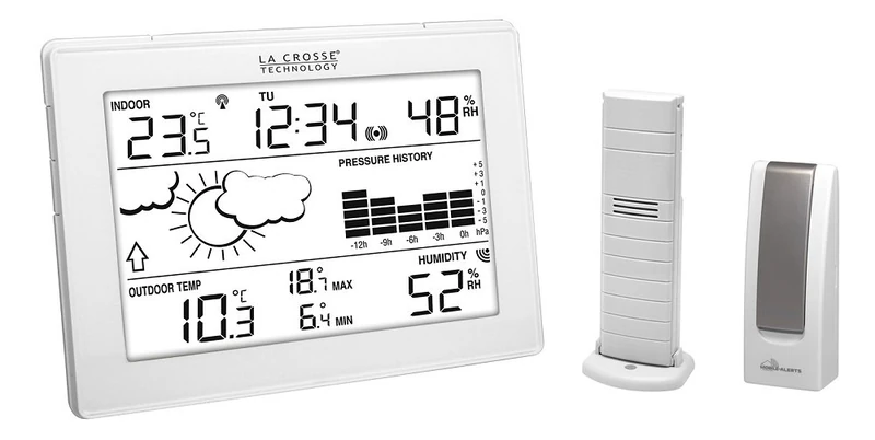 La Crosse Technology MA10006 Complete Weather Station with Gateway for Smartphone and Tablet Mobile Alerts System – White (Old Model)