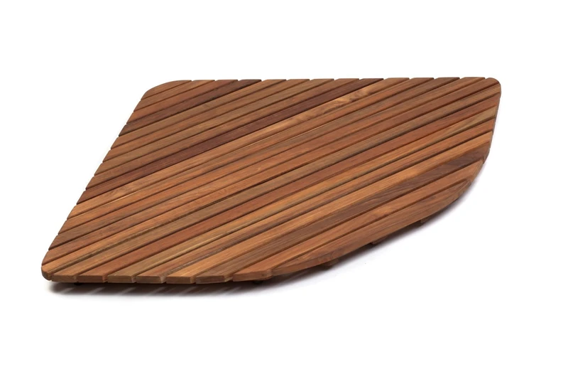 Asinox TEK3 A7171 Teak Shower Mat - Rectangular Non-Slip