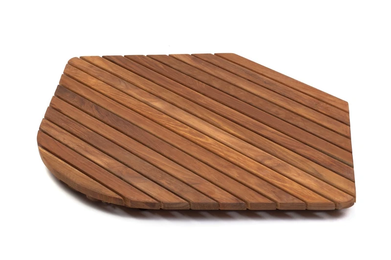 Asinox tek3 a7272r Brown Wood Slatted Shower 72 x 72 x 4 cm