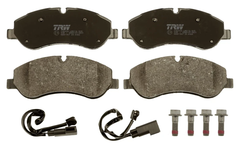 TRW GDB1967 Brake Pad Set of 4 for Ford Transit Custom V362 Van (FY, FZ) 2012 - Front Axle and other vehicles
