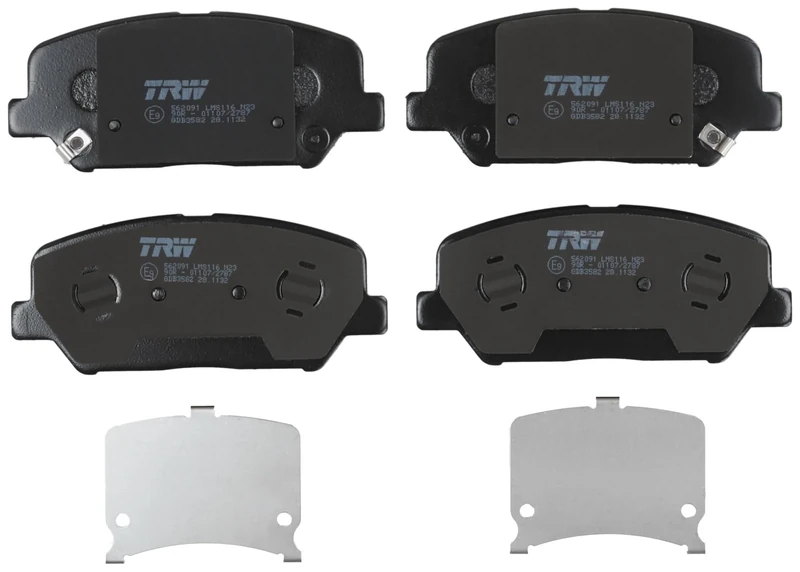 TRW GDB3582 Brake Pad Set of 4 for Kia Cee'd (JD) 2012-2018 Front Axle and other vehicles