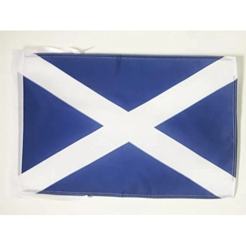 AZ FLAG - Scotland Flag - 18'' x 12'' - 100% Polyester Scottish Small Banner with Two Cords - Fade Resistant - Vivid Colors - 18x12 in - 45x30 Cm