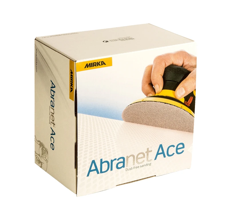 Mirka Abranet Ace net sanding discs Ø 150mm Hook & Loop/grit P600 / 50 pcs/For all 150mm random orbital sanders/Semi-ceramic/For sanding hard surfaces, wood, metal