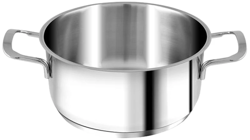 H & H Casseruola INOX Elodie 2 manici Fondo a Induction cm26