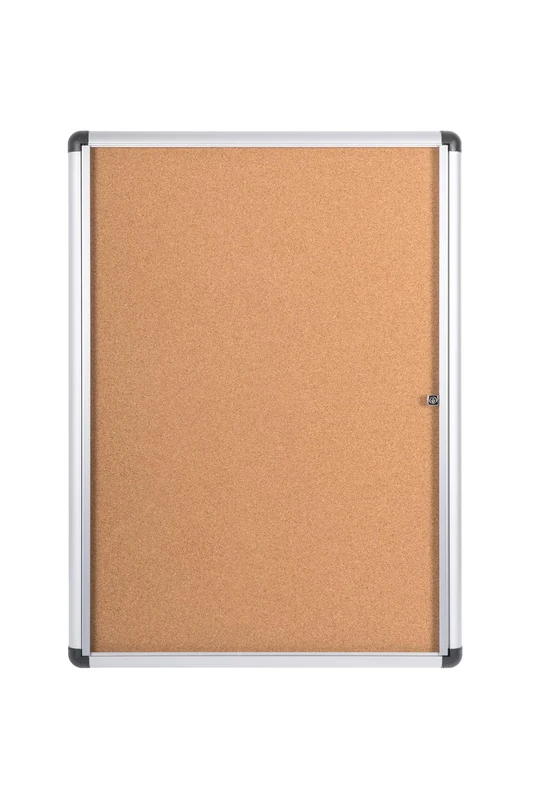 Bi-Office Display Case Enclore Extra, Cork Surface, Acrylic Door, Aluminium Frame, 72.3 x 98.4 cm (9X A4)