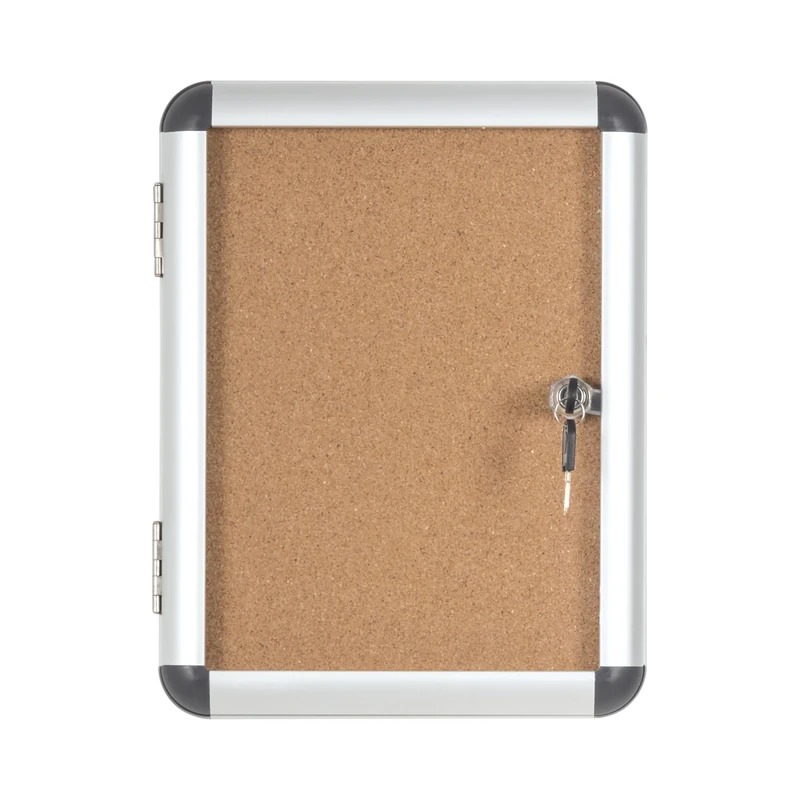 Bi-Office Display Case Enclore, Cork Surface, Acrylic Door, Aluminium Frame, 28.0 x 36.7 cm (1x A4)