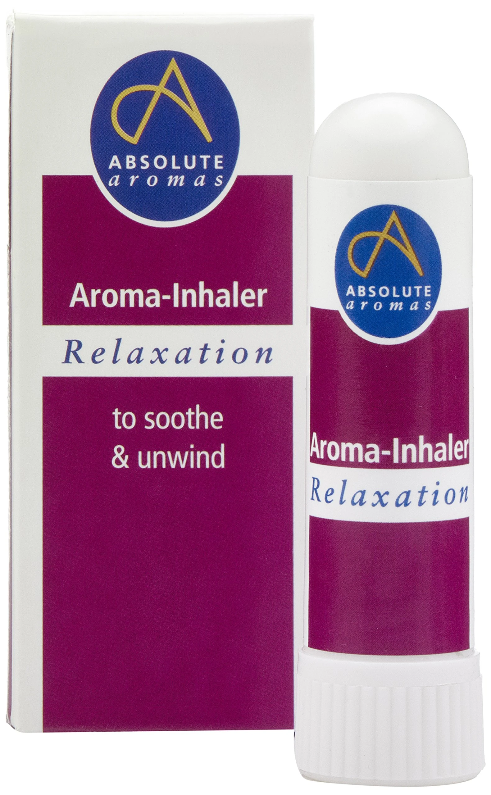 Absolute Aromas Relaxation Aroma Inhaler with 100% Pure, Natural Essential Oils - Lavender, Bergamot and Chamomile - An Instant and Beautiful Aroma to Soothe and Calm.