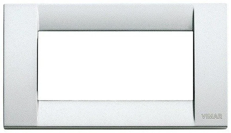 VIMAR IDEA Series – Classica Plate 4 Modules Metal Silver Metallic