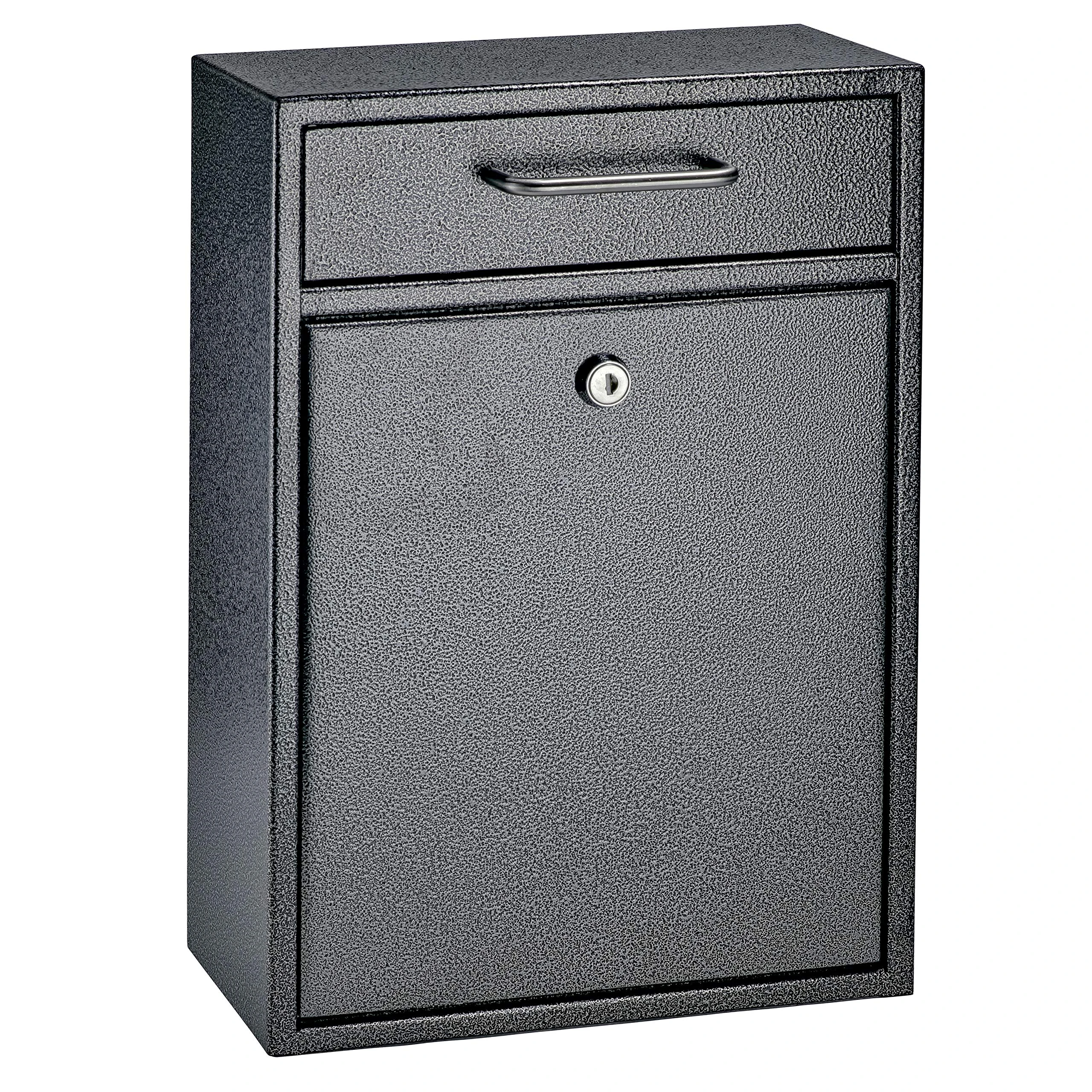 Mail Boss 7413 High Security Steel Locking Wall Mounted Mailbox-Office Drop Comment Letter Deposit Box, Galaxy, M