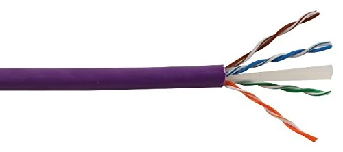 PRO POWER CAT6LS100M Purple Cat6 Network Cable Unshielded Low Smoke 100m Reel