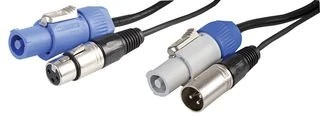 PULSE PLS000507 3m Neutrik Powercon + 3 Pin XLR Link/Extension Lead