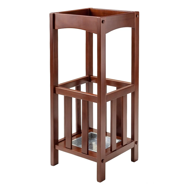 Winsome Rex, 10.87" W x 26.77" H x 10.87" D, Walnut - Image 1