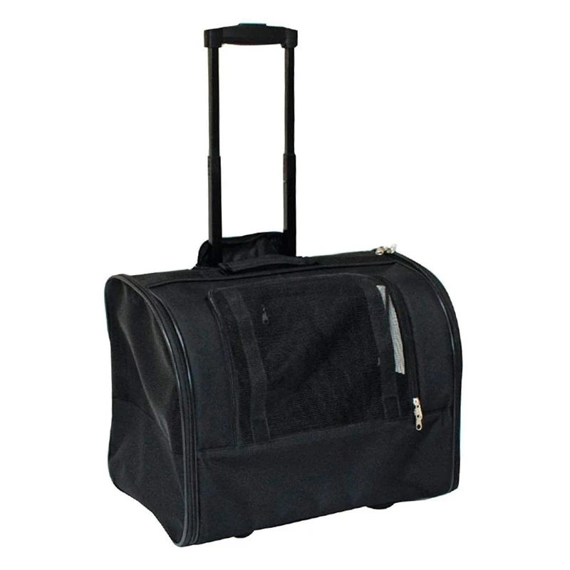 Croci Trolley Jolie 2 in 1 - Cat and Small Dog Carrier 44 x 33 x 28 cm - Dog, Cat or Rabbit Trolley Convertible Into Pet Carrier Bag