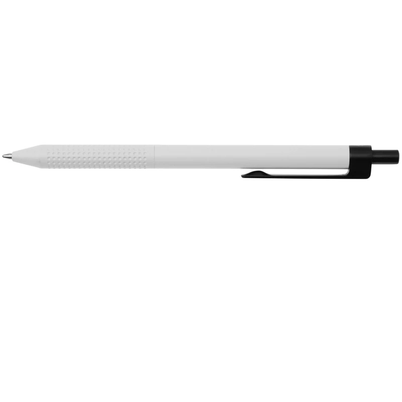 The James Brand The Burwell CO304911-10 Retractable Ballpoint Pen Stainless Steel in White/Black with Parker Style G2 Cartridge, 13.7 x 0.9 cm