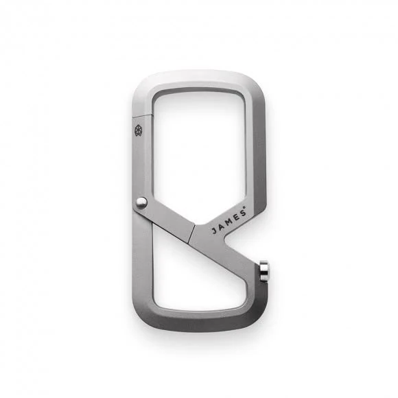 The James Brand Mehlville ES201930-10 Titanium Carabiner Size 79 × 41 mm with Bottle Opener Black