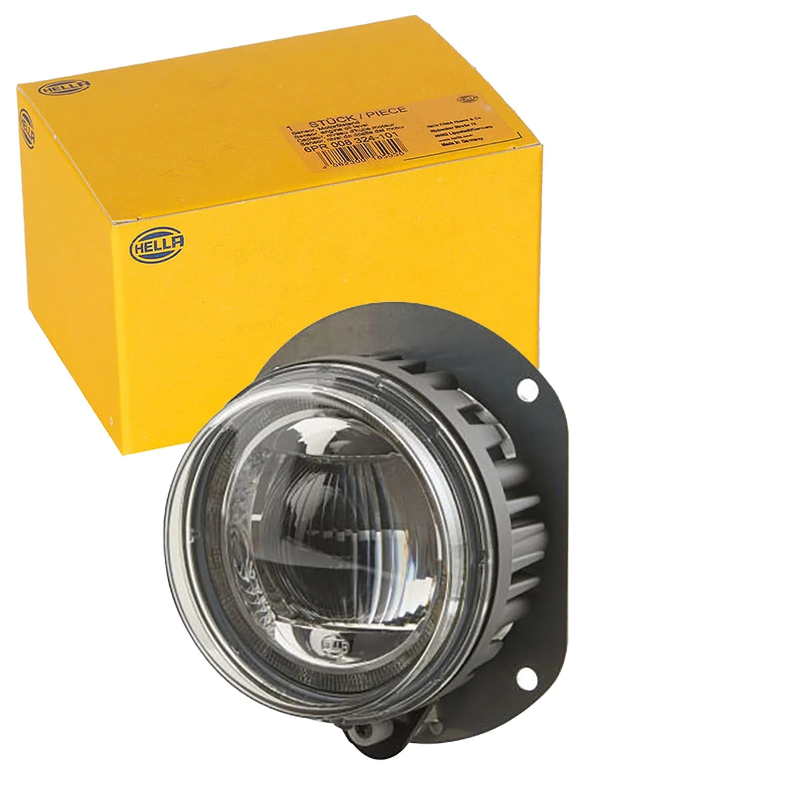 HELLA 1F0 011 988-081 LED/DE-Spotlight - 90mm Performance L4060 - 12/24V - Round - Reference number: 12.5 - Screw Connection - Clear diffusing lens - Lens Colour: Crystal clear - left/right