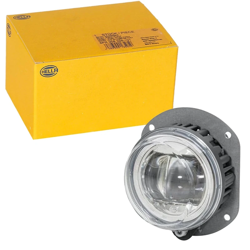 HELLA 1N0 011 988-061 LED-Front Fog Light - 90mm Performance L4060 - 24/12V - round - Fitting - Clear diffusing lens - Lens Colour: Crystal clear - Plug: FEP - right