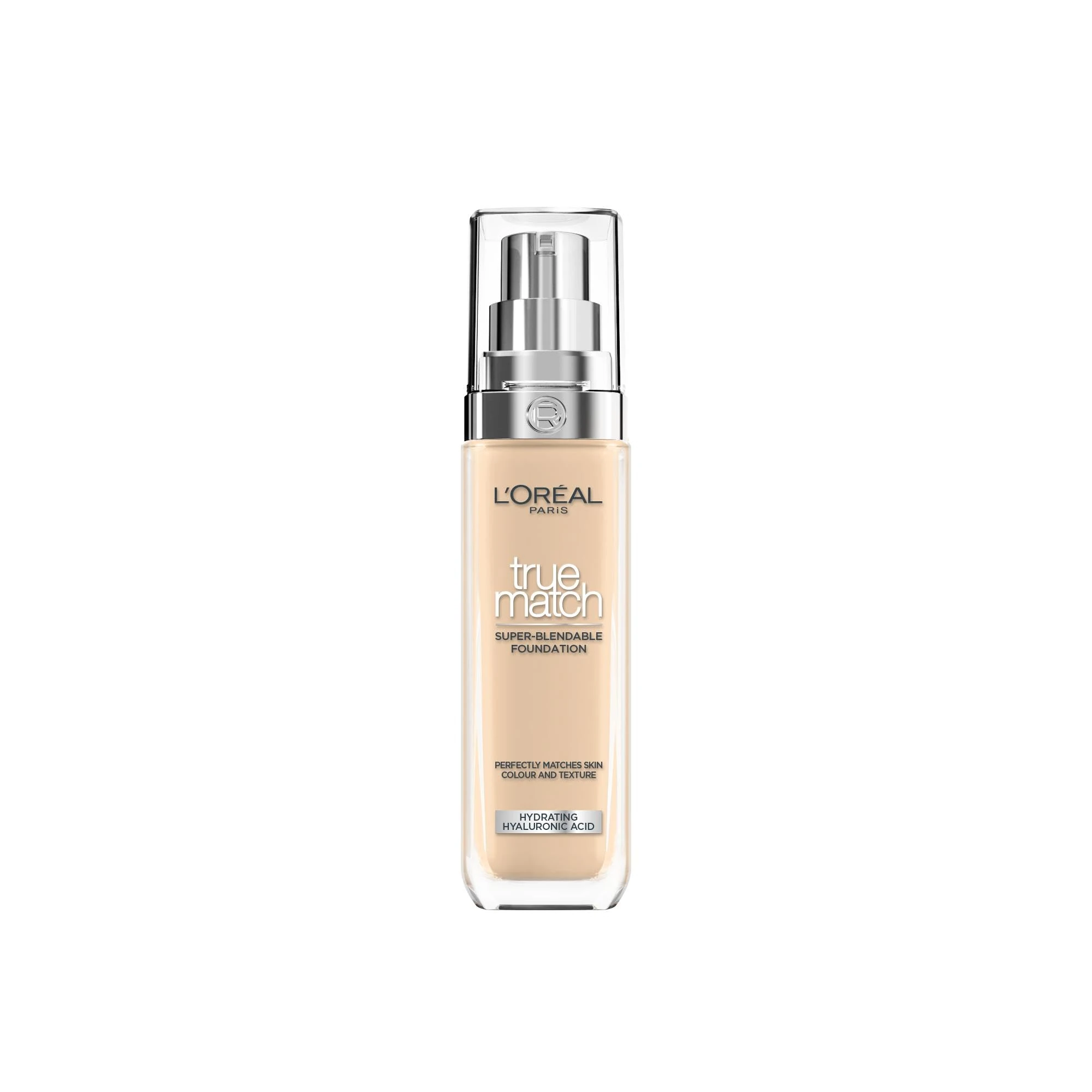 L'Oréal Paris Foundation for Face, Skincare Infused with Hyaluronic Acid, True Match Hydrating Liquid Foundation for All Skin Tones, SPF 16, 2N Vanilla,30 ml