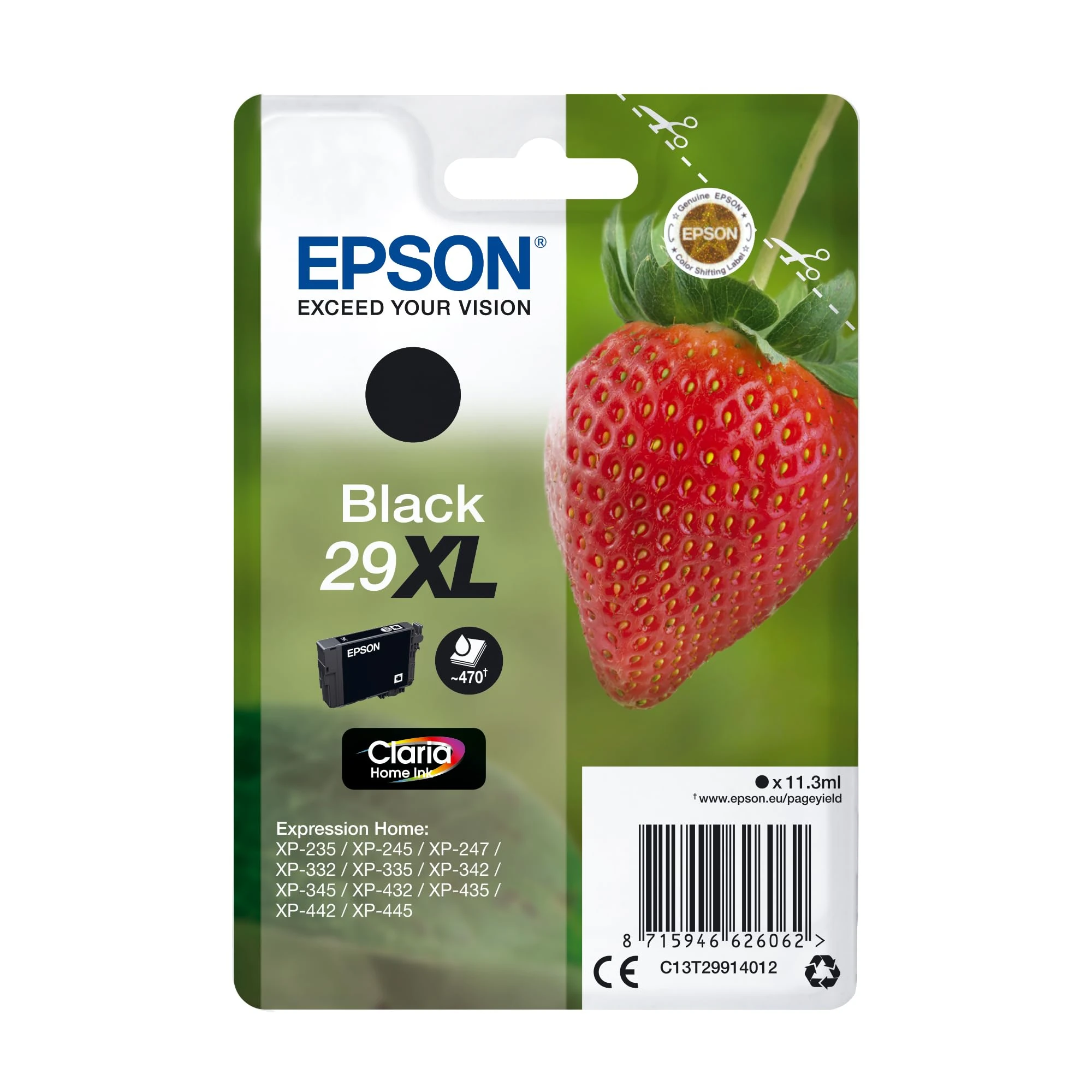 Epson 29XL Black Inkjet Cartridge,XL High Capacity