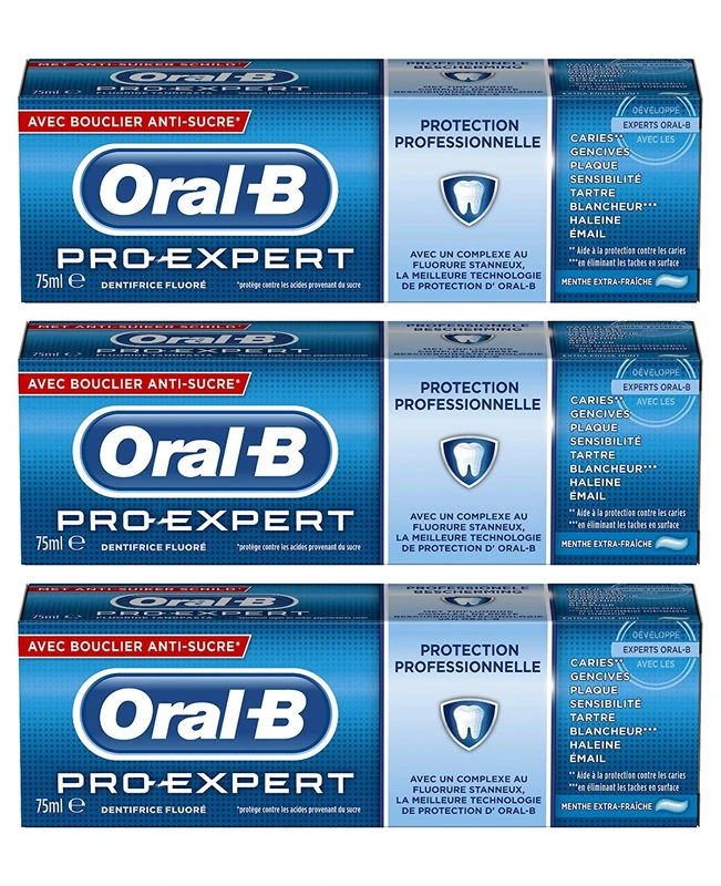 Oral-B Pro – Professional Protection Toothpaste Extra Fresh Mint 75 ml – Pack of 3