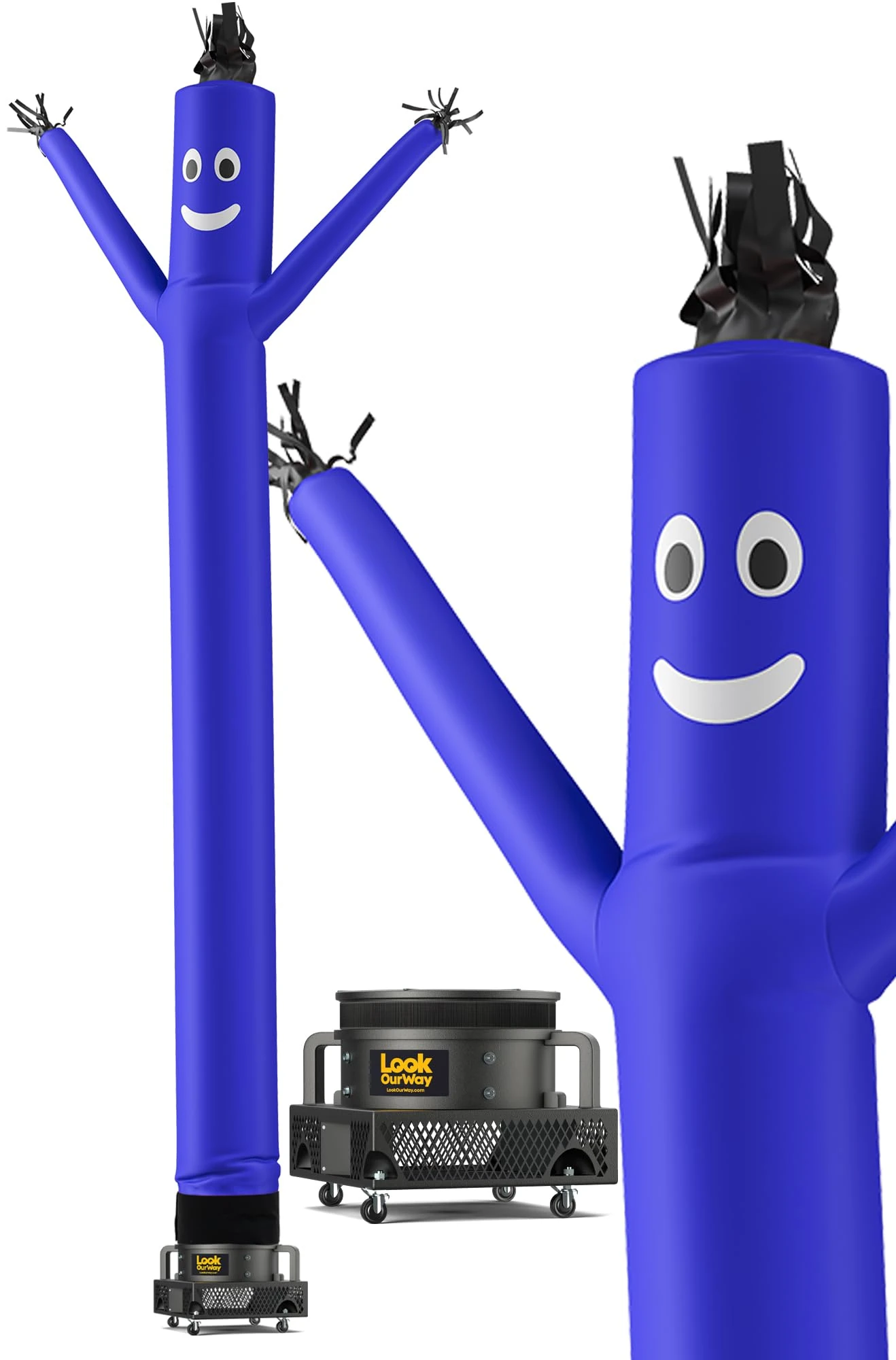 LookOurWay Air Dancers Inflatable Tube Man Set - 20 Feet Tall Wacky Waving Inflatable Dancing Tube Guy with 1 HP Weather-Resistant Blower - Blue