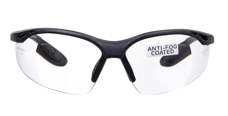 voltX 'Constructor' SAFETY READERS (Clear +2.5 Dioptre) Full Lens Reading Safety Glasses UKCA & CE EN166f certified - Wraparound Style - Includes Safety Cord with headstop + UV400 anti fog coated lens - Image 1