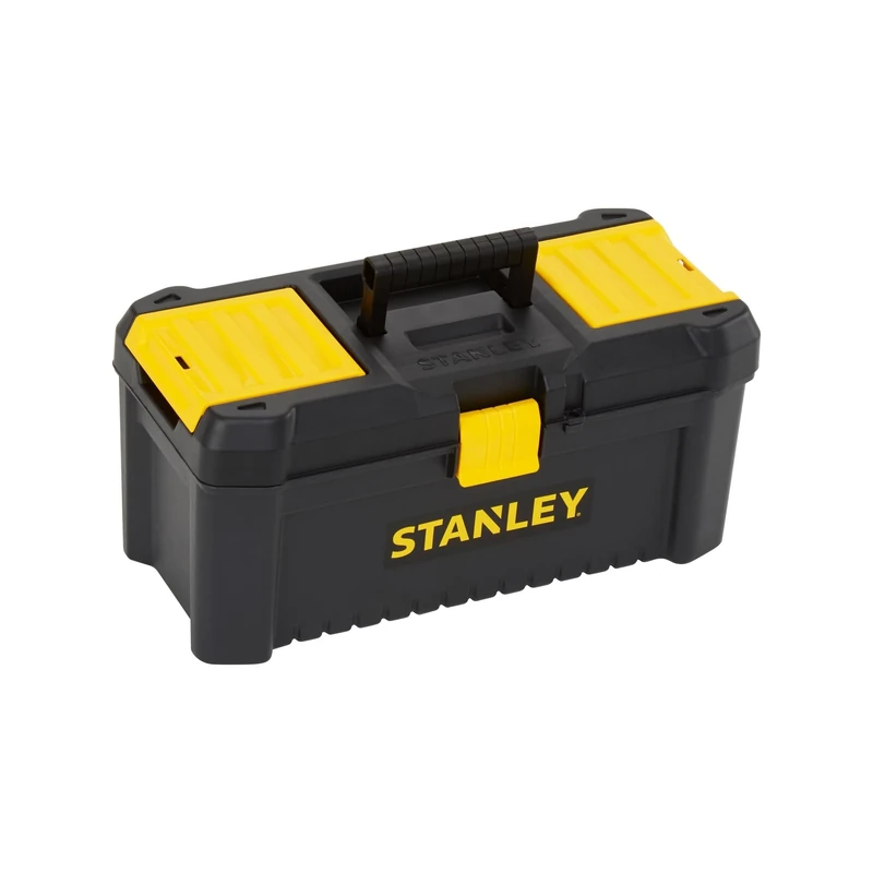 Stanley STST1-75517 Essential 16" Toolbox with Plastic Latches, Black/Yellow