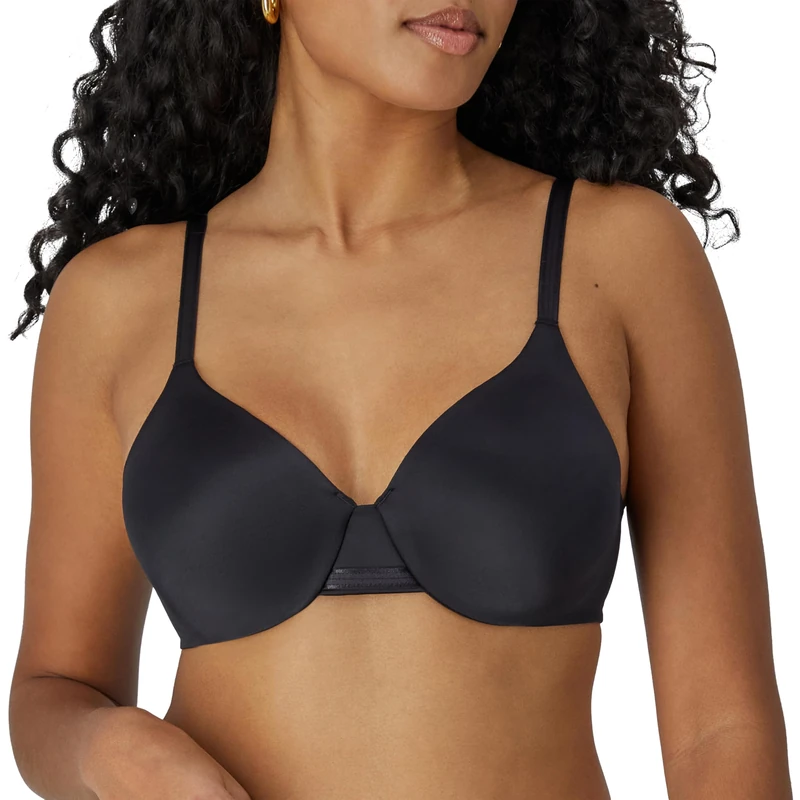 Bali Women's Underwire, One U Full-Coverage Bra, Smoothing & Concealing, Opaque, Black, 36D