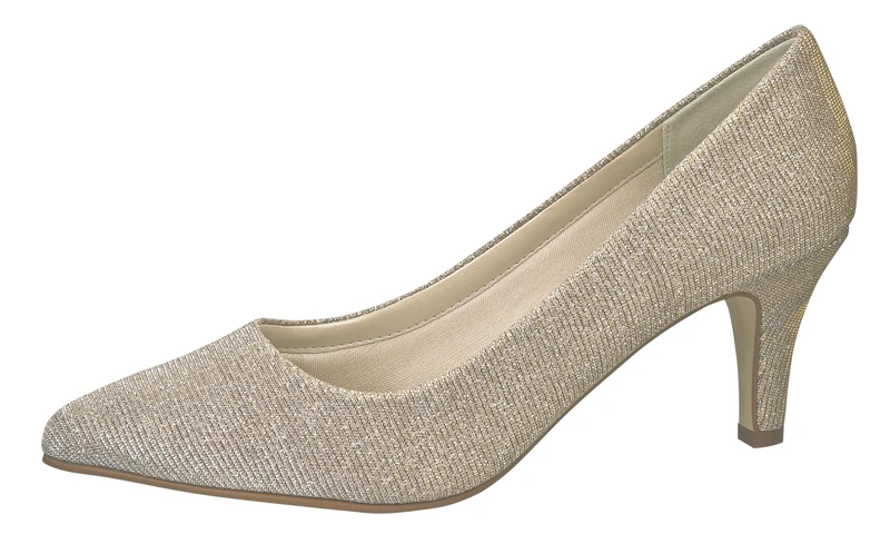 Rainbow Club Bridal Shoes Brooke - Pumps, Ivory/Gold Metallic, Wedding Shoes, Satin, Comfortably Padded - Size 39 EU (6 UK)