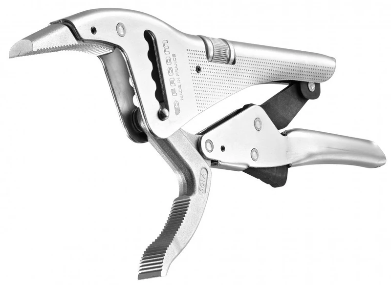 FACOM Gripzange mit langen Backen 501A (17 mm breite Backen, obere Backe mit Rille zum Halten von Rohren, mit nur einer Hand verwendbar, große Kapazität durch 5-fach verstellbares Rillengewerbe) - Image 1