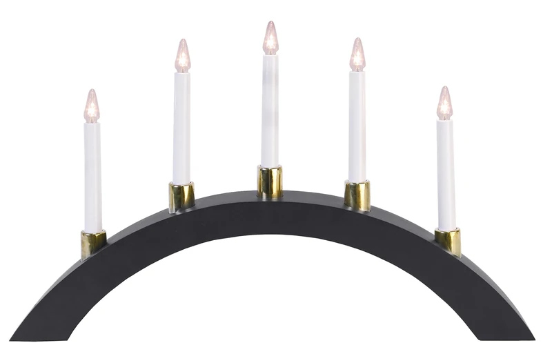 Star LED-Bow, Wood, 15 W, Black - Image 1