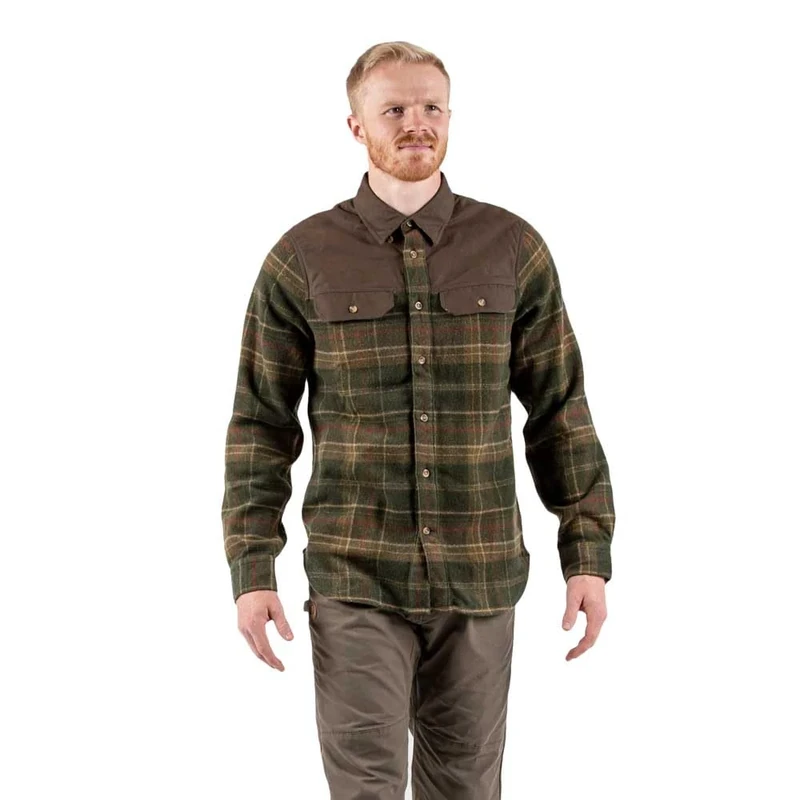 Fjallraven Men's Granit M Long Sleeved T shirt, Green, M UK