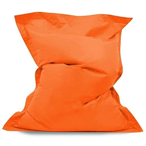 Bean Bag Bazaar Giant 4-Way Floor Cushion - Orange, 180cm x 140cm - Water Resistant Outdoor BeanBag - Image 1