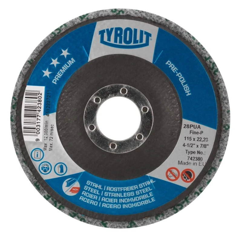 Tyrolit TYR-742382 28 28PUA Medium-Q Polisher 125 x 22.2 mm