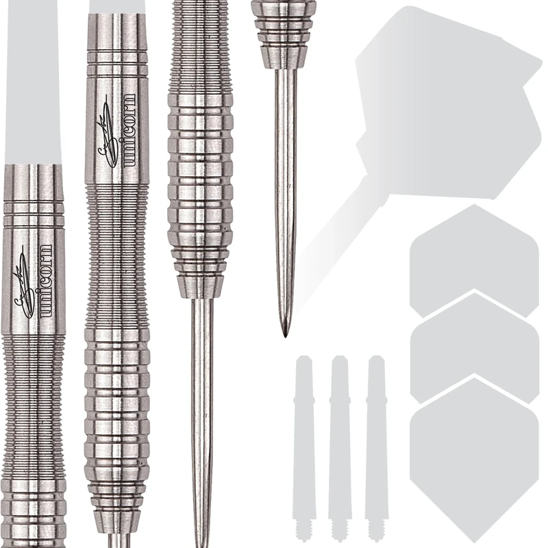 Unicorn Steel Tip Professional Darts Barrels Only | Gary 'The Flying Scotsman' Anderson Purist Player Development Lab Phase 2 | 90% Natural Tungsten Barrels | 24 g