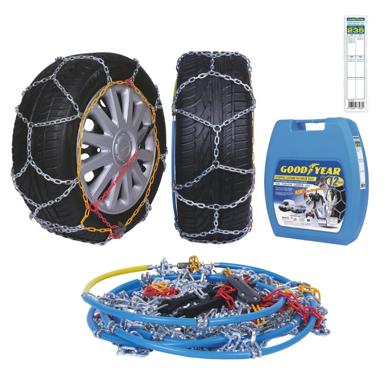 Goodyear 77933 "12mm" 12mm Snow Chains, Size 235, Suitable for Cars, SUV, 4x4, Light Trucks and Motorhomes and Vans