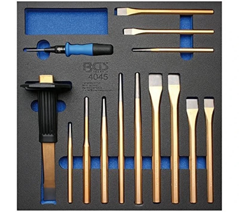 BGS 4045 | Tool Tray 2/3: Centre Punches, Chisels, Pin Punches | 14 pcs.