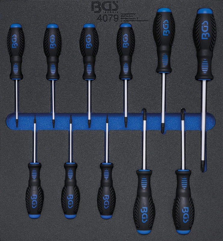 BGS 4079 | Tool Tray 2/3: Screwdriver Set | T-Star (for Torx) T6 - T40 | 11 pcs.